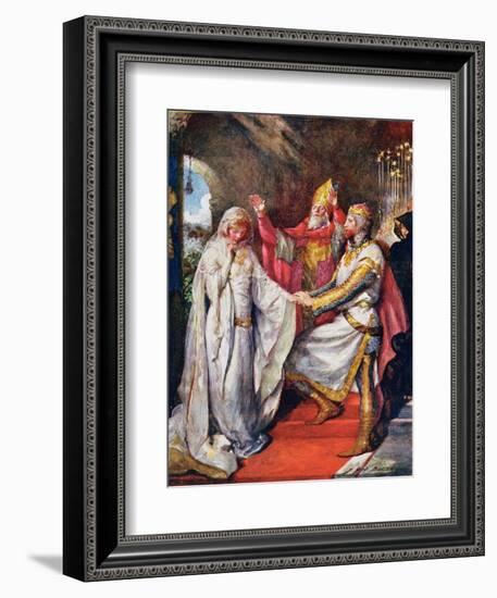 The Marriage of King Arthur and Queen Guinevere, Illustration for 'Children's Stories from…-John Henry Frederick Bacon-Framed Giclee Print