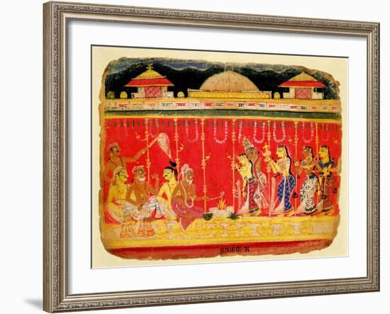 The Marriage of Krishna's Parents-null-Framed Giclee Print