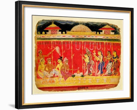 The Marriage of Krishna's Parents-null-Framed Giclee Print