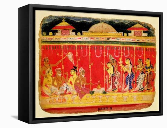 The Marriage of Krishna's Parents-null-Framed Premier Image Canvas