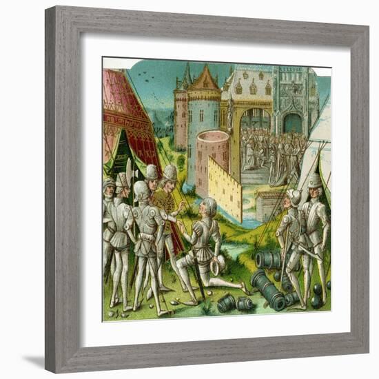 The Marriage of Margrave Sigismund of Brandenburg to Mary of Hungary, Late 15th Century-Loyset Liédet-Framed Giclee Print