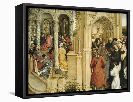 The Marriage of Mary and Joseph, C.1420-Robert Campin-Framed Premier Image Canvas