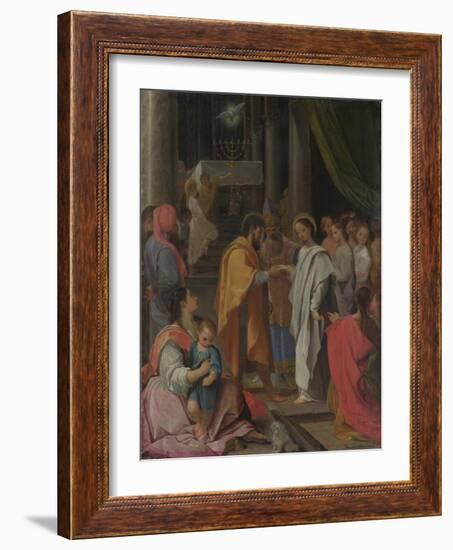 The Marriage of Mary and Joseph, Ca 1590-Lodovico Carracci-Framed Giclee Print