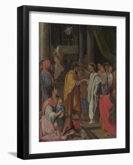 The Marriage of Mary and Joseph, Ca 1590-Lodovico Carracci-Framed Giclee Print