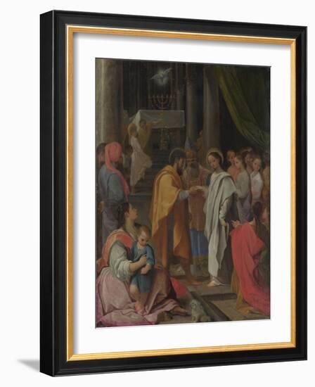 The Marriage of Mary and Joseph, Ca 1590-Lodovico Carracci-Framed Giclee Print