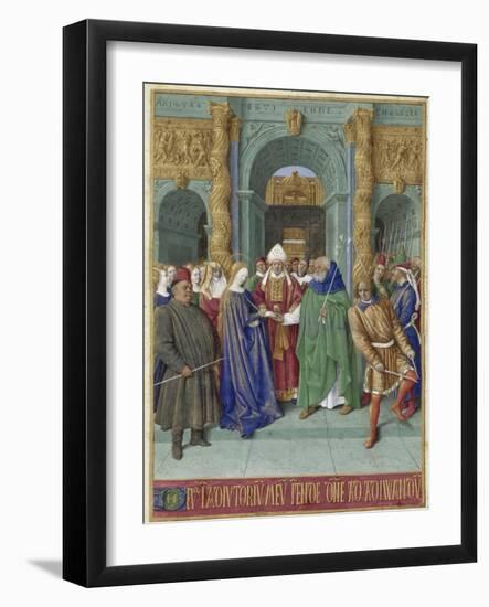 The Marriage of Mary and Joseph (Hours of Étienne Chevalie)-Jean Fouquet-Framed Giclee Print