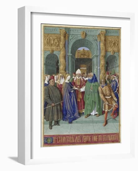 The Marriage of Mary and Joseph (Hours of Étienne Chevalie)-Jean Fouquet-Framed Giclee Print