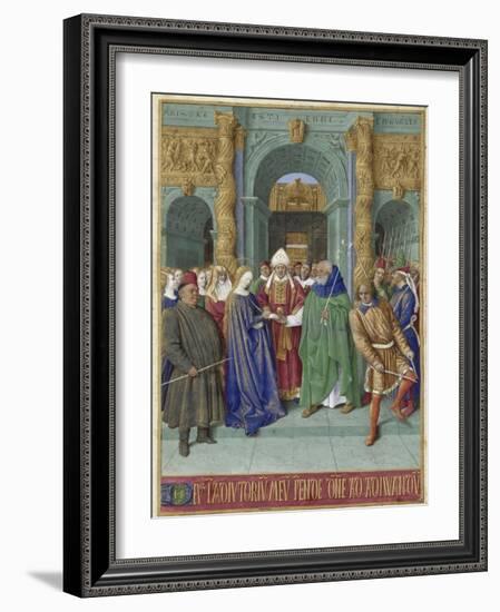 The Marriage of Mary and Joseph (Hours of Étienne Chevalie)-Jean Fouquet-Framed Giclee Print