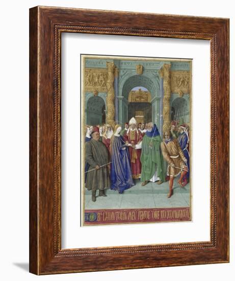 The Marriage of Mary and Joseph (Hours of Étienne Chevalie)-Jean Fouquet-Framed Giclee Print