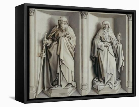 The Marriage of Mary and Joseph. (Revers)-Robert Campin-Framed Premier Image Canvas