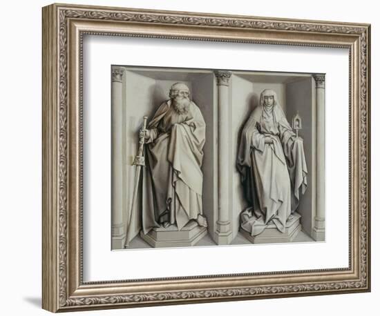 The Marriage of Mary and Joseph. (Revers)-Robert Campin-Framed Giclee Print