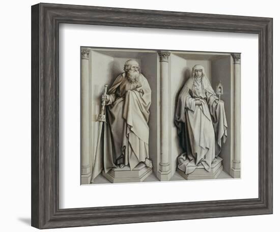 The Marriage of Mary and Joseph. (Revers)-Robert Campin-Framed Giclee Print