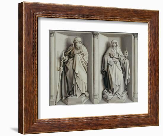 The Marriage of Mary and Joseph. (Revers)-Robert Campin-Framed Giclee Print