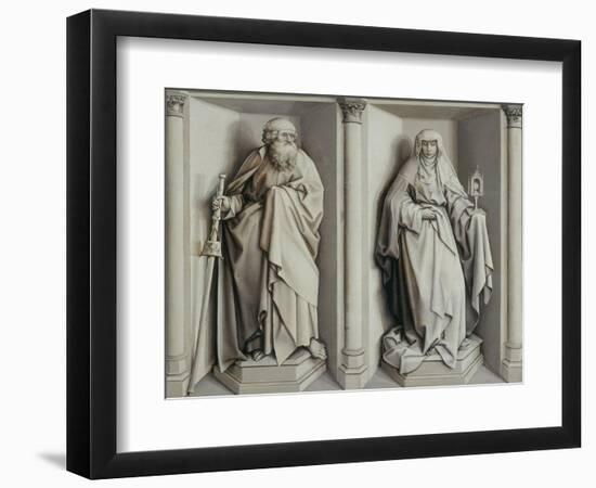 The Marriage of Mary and Joseph. (Revers)-Robert Campin-Framed Giclee Print