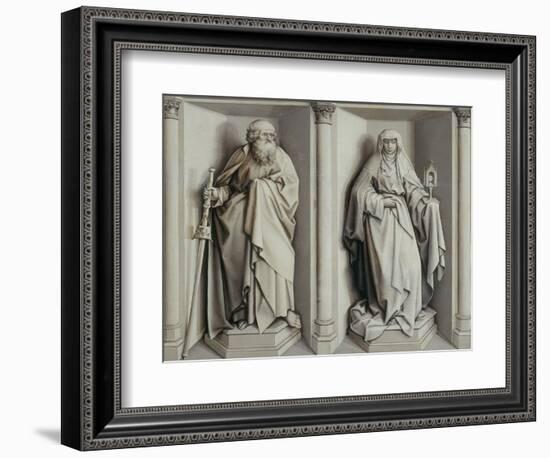 The Marriage of Mary and Joseph. (Revers)-Robert Campin-Framed Giclee Print