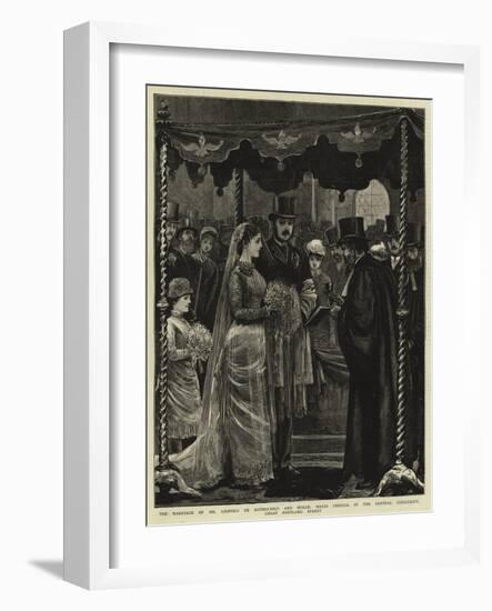 The Marriage of Mr Leopold De Rothschild and Mademoiselle Marie Perugia in the Central Synagogue-null-Framed Giclee Print