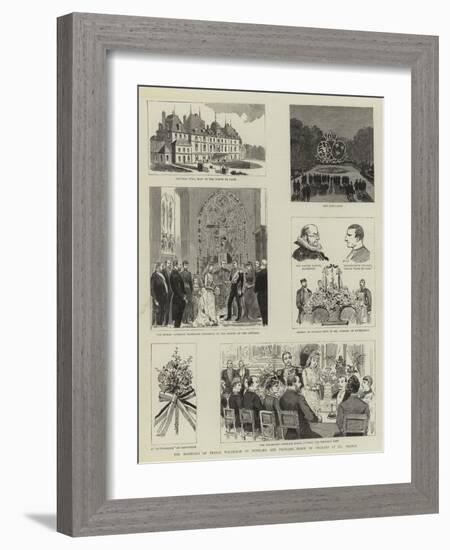 The Marriage of Prince Waldemar of Denmark and Princess Marie of Orleans at Eu, France-null-Framed Giclee Print