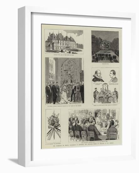 The Marriage of Prince Waldemar of Denmark and Princess Marie of Orleans at Eu, France-null-Framed Giclee Print