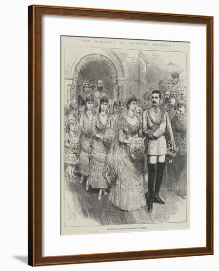The Marriage of Princess Beatrice, the Bride and Bridegroom Leaving the Church-null-Framed Giclee Print