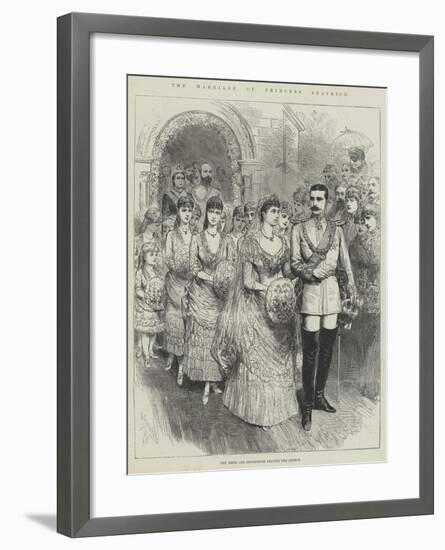 The Marriage of Princess Beatrice, the Bride and Bridegroom Leaving the Church-null-Framed Giclee Print