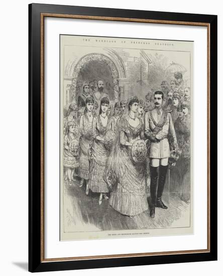 The Marriage of Princess Beatrice, the Bride and Bridegroom Leaving the Church-null-Framed Giclee Print