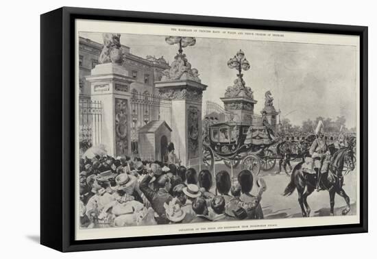 The Marriage of Princess Maud of Wales and Prince Charles of Denmark-G.S. Amato-Framed Premier Image Canvas