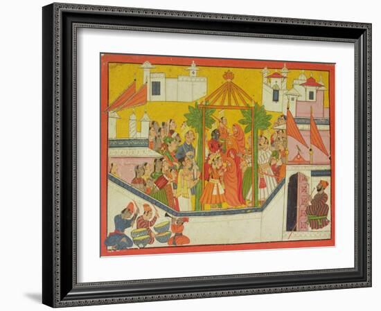 The Marriage of Rama and His Brothers from the "Sangri Ramayana"-null-Framed Giclee Print