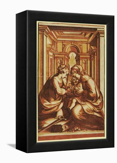 The Marriage of St. Catherine-Correggio-Framed Premier Image Canvas