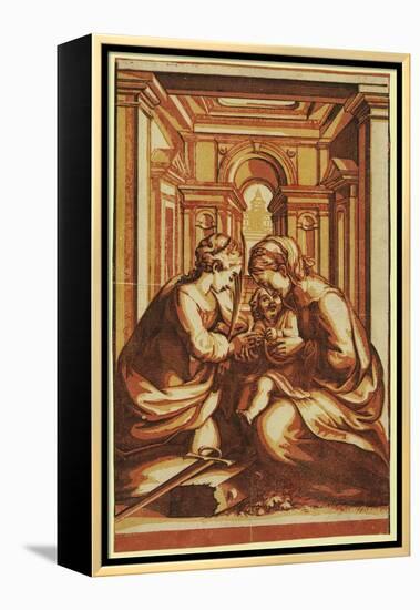 The Marriage of St. Catherine-Correggio-Framed Premier Image Canvas