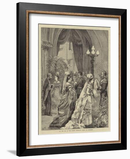 The Marriage of the Duke of Connaught, at the Top of the Grand Staircase, Going to Luncheon-Henry Woods-Framed Giclee Print