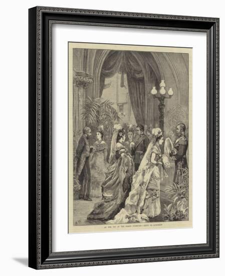 The Marriage of the Duke of Connaught, at the Top of the Grand Staircase, Going to Luncheon-Henry Woods-Framed Giclee Print