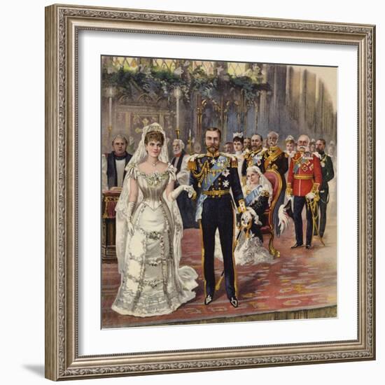 The Marriage of the Duke of Cornwall and York to Princess Mary-Henry Payne-Framed Giclee Print