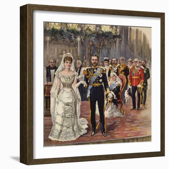 The Marriage of the Duke of Cornwall and York to Princess Mary-Henry Payne-Framed Giclee Print