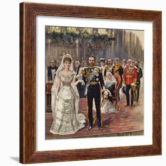 The Marriage of the Duke of Cornwall and York to Princess Mary-Henry Payne-Framed Giclee Print