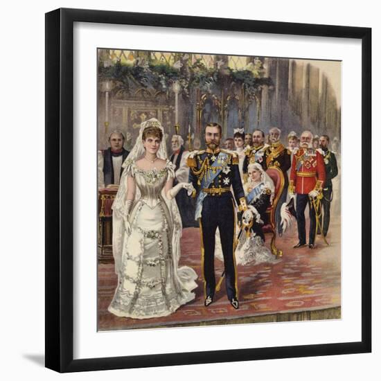 The Marriage of the Duke of Cornwall and York to Princess Mary-Henry Payne-Framed Giclee Print
