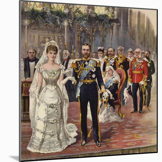 The Marriage of the Duke of Cornwall and York to Princess Mary-Henry Payne-Mounted Giclee Print