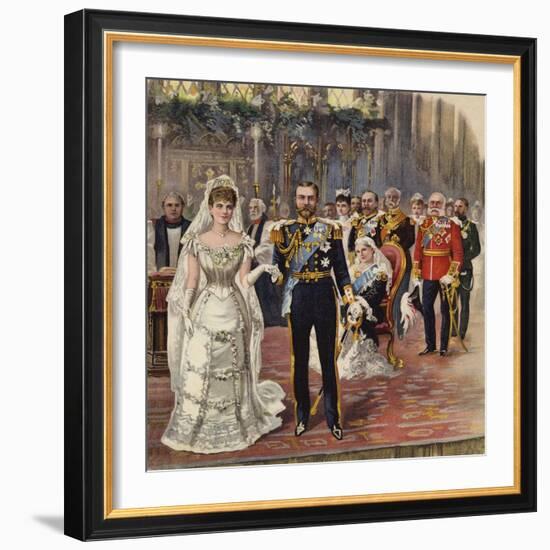 The Marriage of the Duke of Cornwall and York to Princess Mary-Henry Payne-Framed Giclee Print