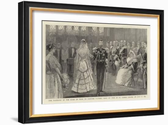 The Marriage of the Duke of York to Princess Victoria Mary of Teck in St James's Chapel on 6 July 1-null-Framed Giclee Print