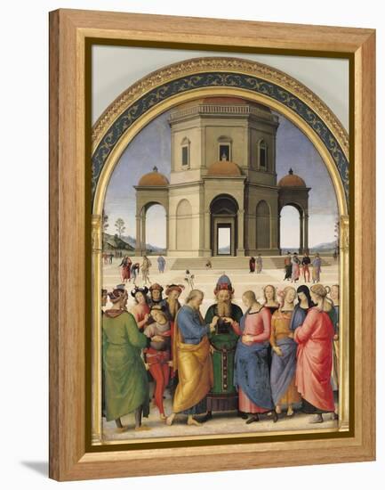 The Marriage of the Virgin, 1500-04-Pietro Perugino-Framed Premier Image Canvas