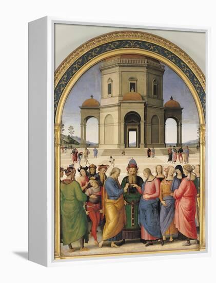 The Marriage of the Virgin, 1500-04-Pietro Perugino-Framed Premier Image Canvas