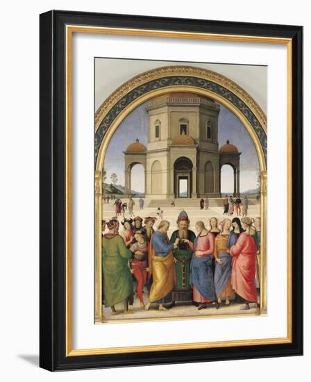 The Marriage of the Virgin, 1500-04-Pietro Perugino-Framed Giclee Print