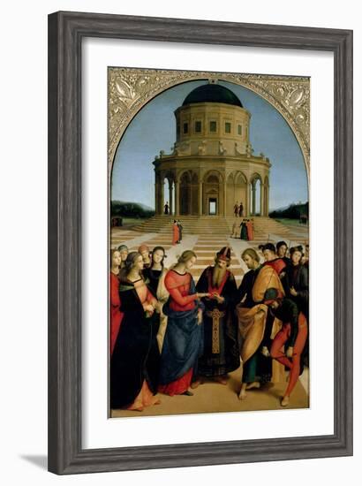 The Marriage of the Virgin, 1504-Raphael-Framed Giclee Print