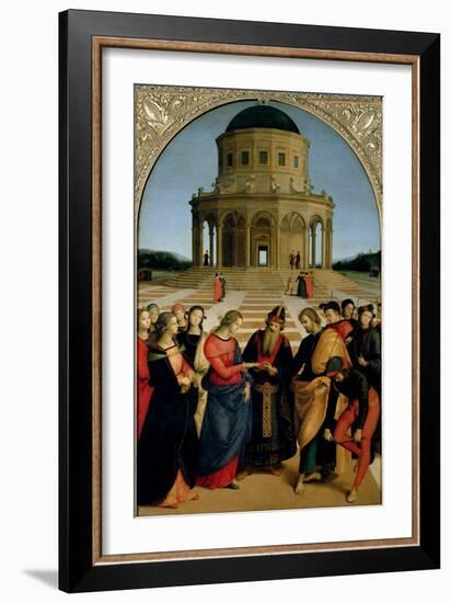 The Marriage of the Virgin, 1504-Raphael-Framed Giclee Print