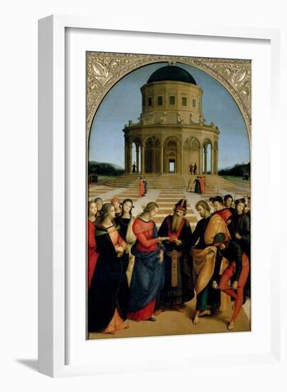 The Marriage of the Virgin, 1504-Raphael-Framed Giclee Print