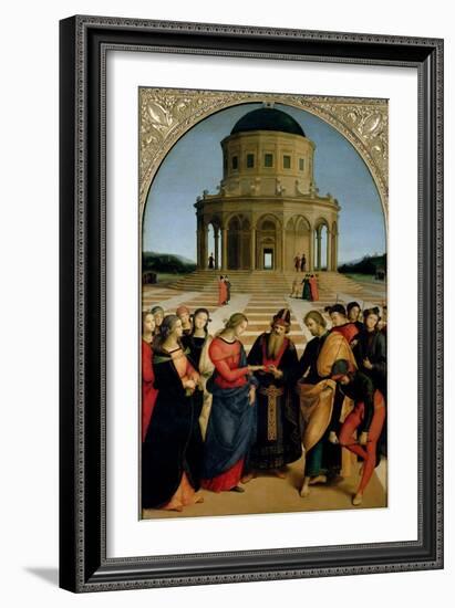 The Marriage of the Virgin, 1504-Raphael-Framed Giclee Print