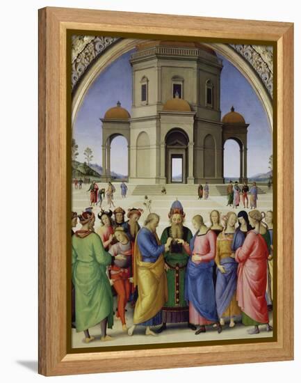 The Marriage of the Virgin, about 1500-Perugino-Framed Premier Image Canvas