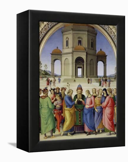 The Marriage of the Virgin, about 1500-Perugino-Framed Premier Image Canvas