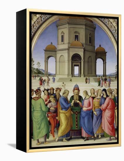 The Marriage of the Virgin, about 1500-Perugino-Framed Premier Image Canvas