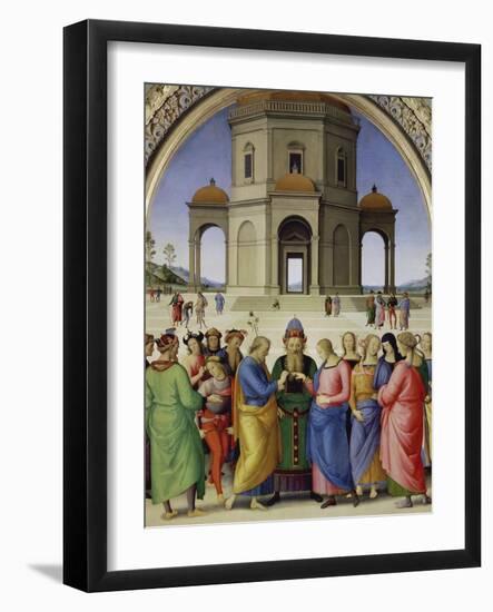 The Marriage of the Virgin, about 1500-Perugino-Framed Giclee Print