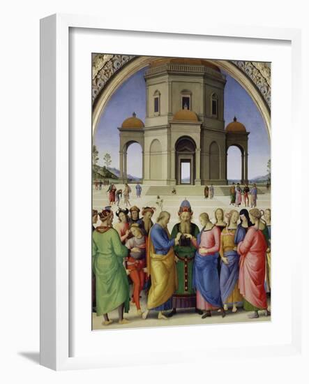 The Marriage of the Virgin, about 1500-Perugino-Framed Giclee Print